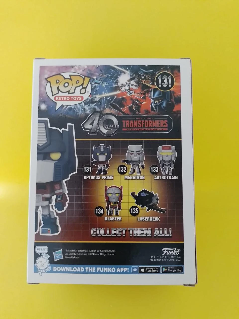 Funko Pop! Retro Toys Transformers 40 Years - Optimus Prime #131 - NEW – photo 3
